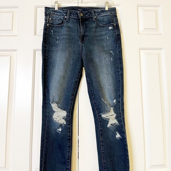 Fidelity denim Gwen high rise skinny Abbot vintage w holes distressed jeans. 29 - Picture 2 of 15